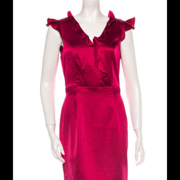 NWT ZAC POSEN Ruffle Sleeveless Dress - Picture 2 of 4