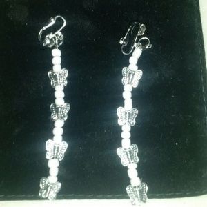 Clip on earrings. Hand made