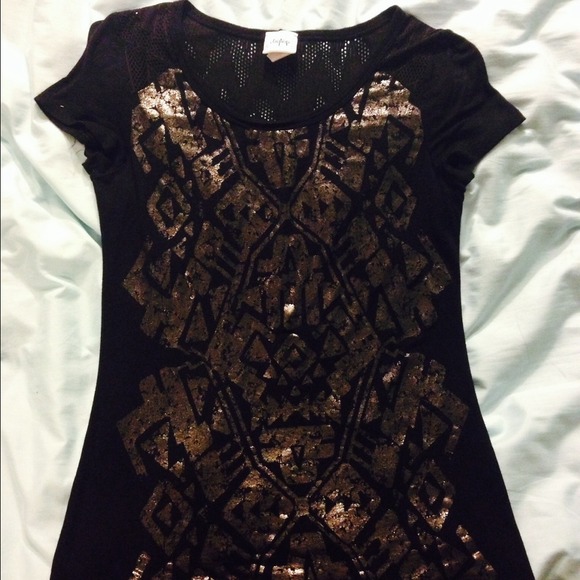 [XS] Daytrip black metallic shirt