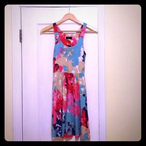 Multicolor Scoop Neck Dress