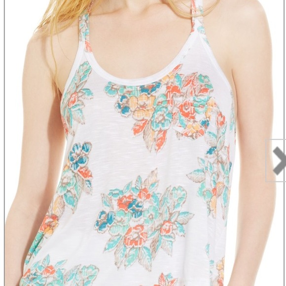 American Rag Floral Print Racerback - Picture 1 of 3