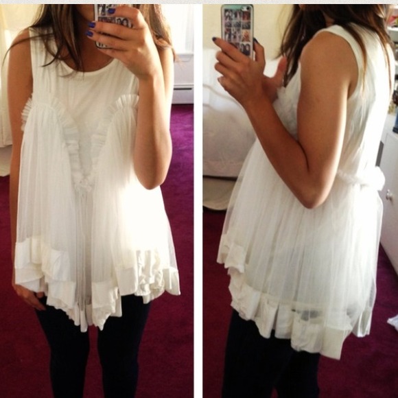 Tops - ❗LAST ONE❗ Sweetheart Babydoll Overlay Tulle Top