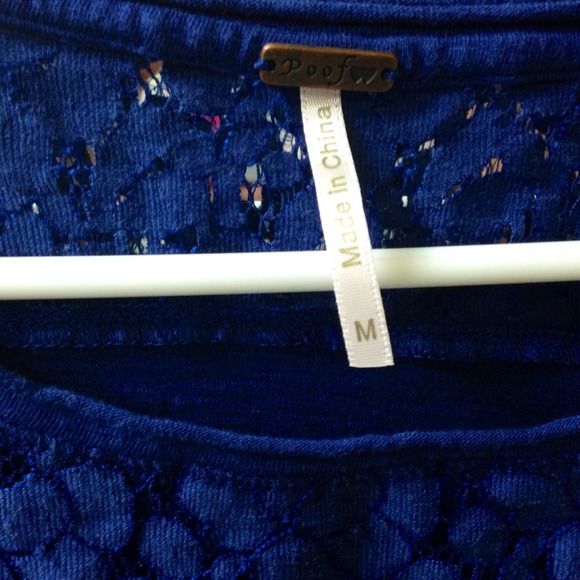 Navy blue net design medium top.junior size - Picture 2 of 4