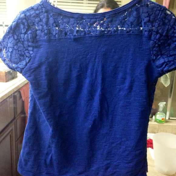 Navy blue net design medium top.junior size - Picture 3 of 4