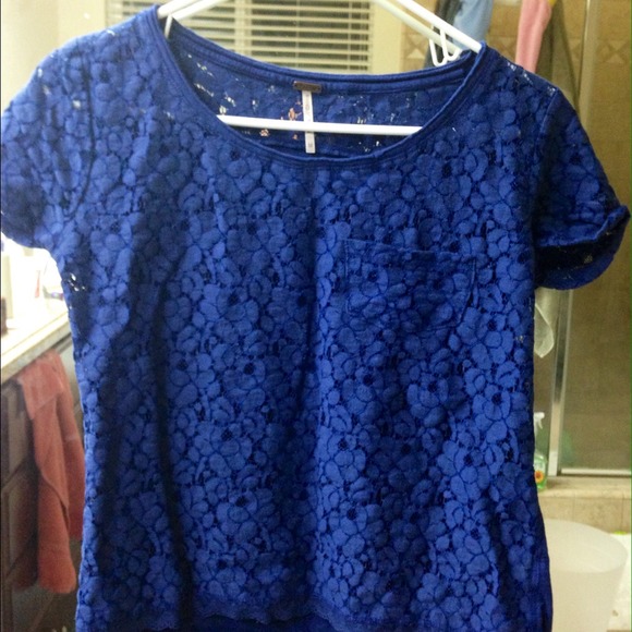 Navy blue net design medium top.junior size - Picture 4 of 4