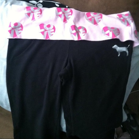 Mint cond VS PINK full length yogas size medium