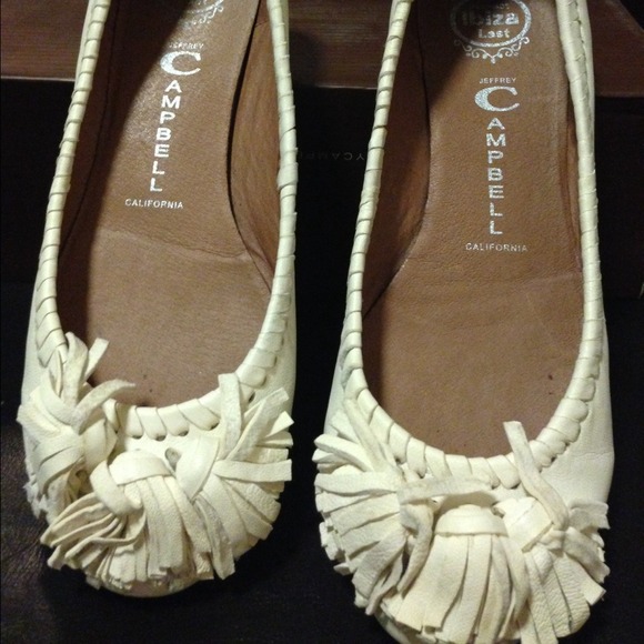 Gorgeous bone color flats by Jeffrey Campbell