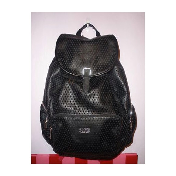 Victoria's Secret Other - Black "Leather" VS Pink Backpack