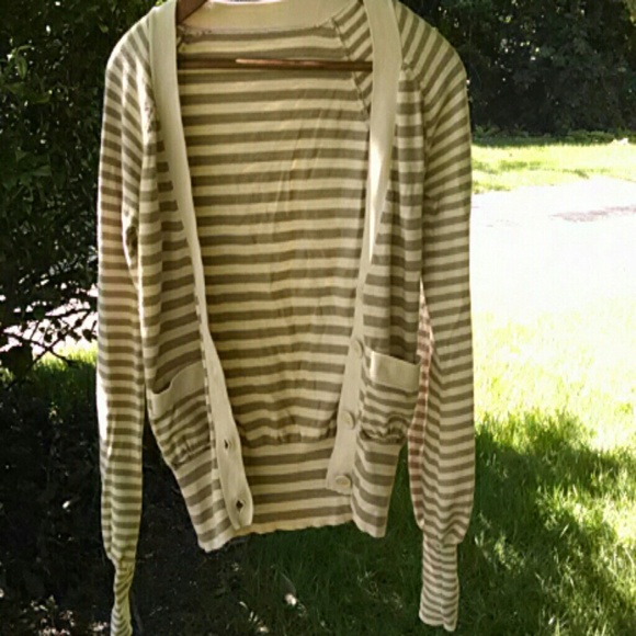 French Connection beige stripe sweater
