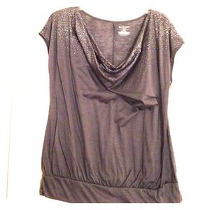 Lane Bryant 14/16 grey cowl neck top