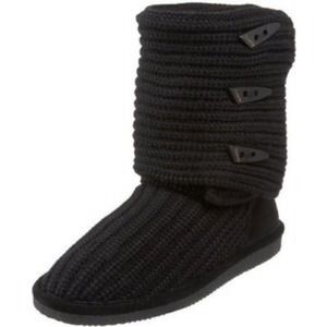 BEARPAW black yarn boots