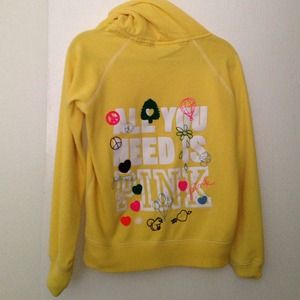 Victoria's Secret Sweaters - Yellow VS Pink hoodie Victoria's Secret Sweaters - Yellow VS Pink hoodie
