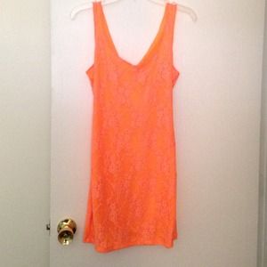 Orange lace dress