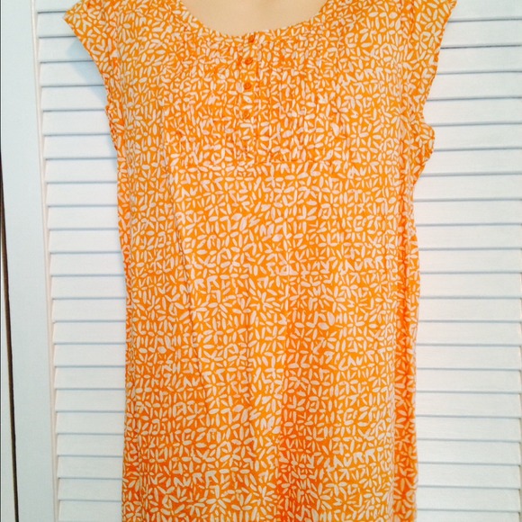 Orange & White summer top