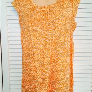 Orange & White summer top