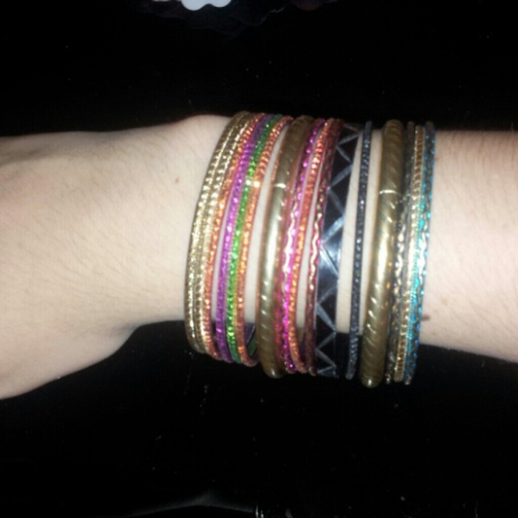 Multi colored bracelets