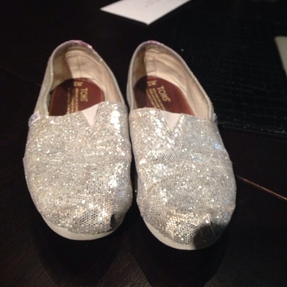 Silver glitter Toms