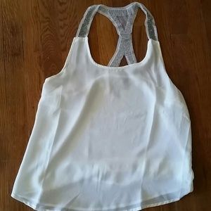 White sparkly tank