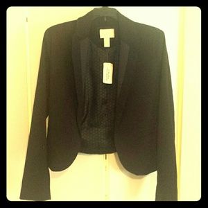 Black blazer with blue accents NEW WITH TAGS!