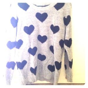 forever 21 heart pullover