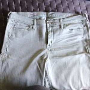 Gap 1969 Sexy Boyfriend jeans in green tea color.