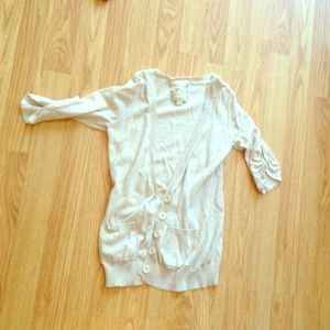 White cardigan