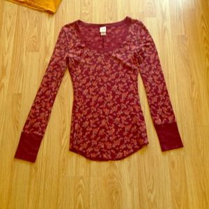 Floral thermal shirt