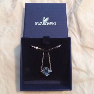 Ball Swarovski crystal sterling silver necklace