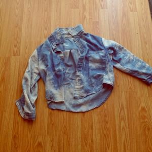 Unique cropped button up