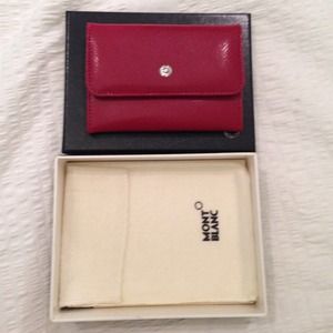 NWT Mont Blanc coin holder in red leather
