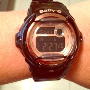 Rose Gold and black Baby G-Shock