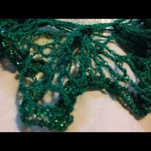 Green homemade scarf