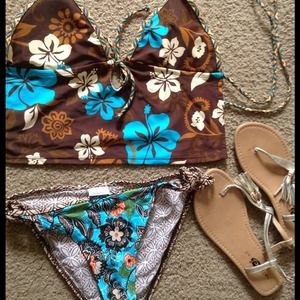 Bundle swim suit with sandals