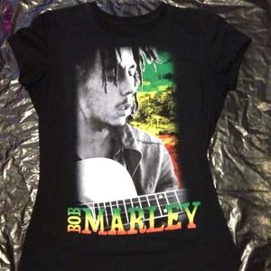 💚Black Bob Marley Rasta Tee TShirt💚