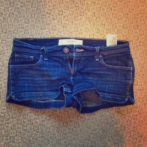 Abercrombie and Fitch Dark Denim Shorts