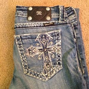 Miss me jeans, medium wash, size 30, boot cut