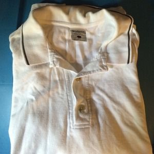 Men's Columbia white polo short sleeve size large