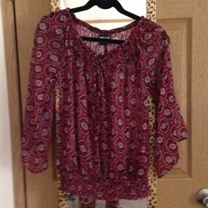 Flowy Wet Seal Red Eye Cat Top