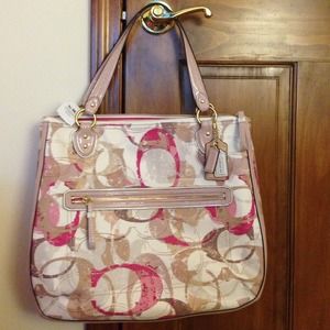 Authentic New Coach Poppy Stamped Glam Tote