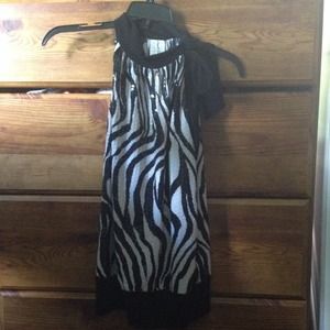 Dressy Zebra Print Top