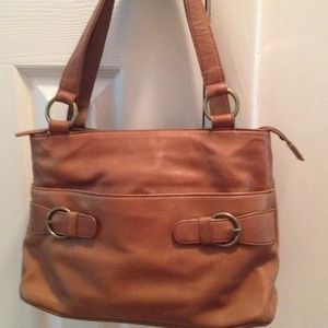 Brown leather purse