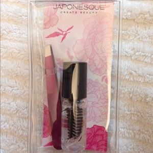 Japonesque mini slant tweezer/ brow gel