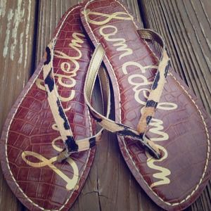 Sam Edelman Leopard Flip Flops