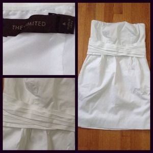 The Limited White Strapless Dress 🔥