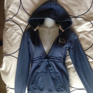 Hollister blue hooded sweatshirt