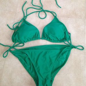 Large green swim suit OP