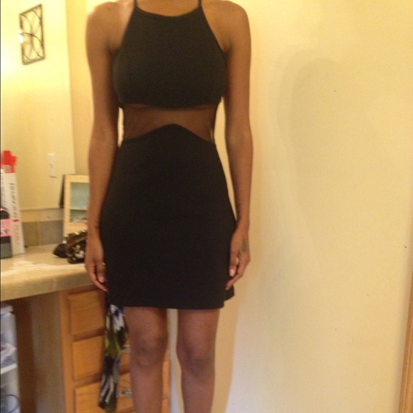 Sexy Mesh Black Dress - Picture 1 of 2
