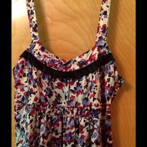 100% Silk sundress. NWT Knee-length, side zip