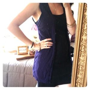 💞On hold💞Dark purple sleeveless button-up vest