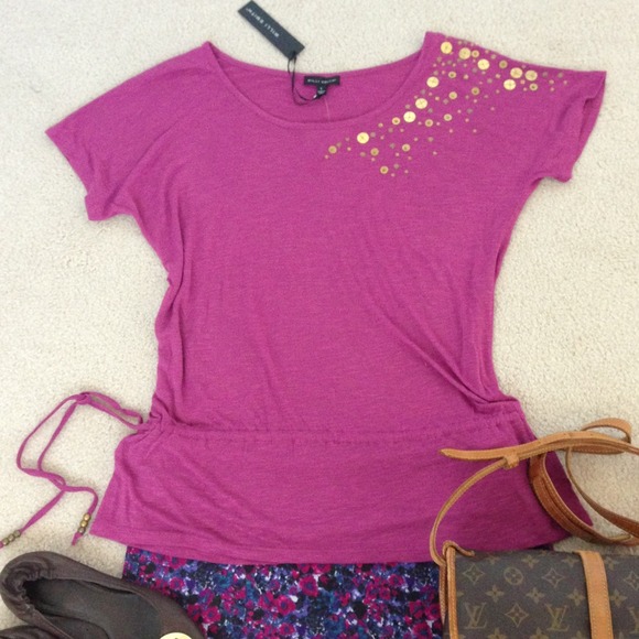 Cinched waist tunic top with sequin detail - Picture 2 of 4